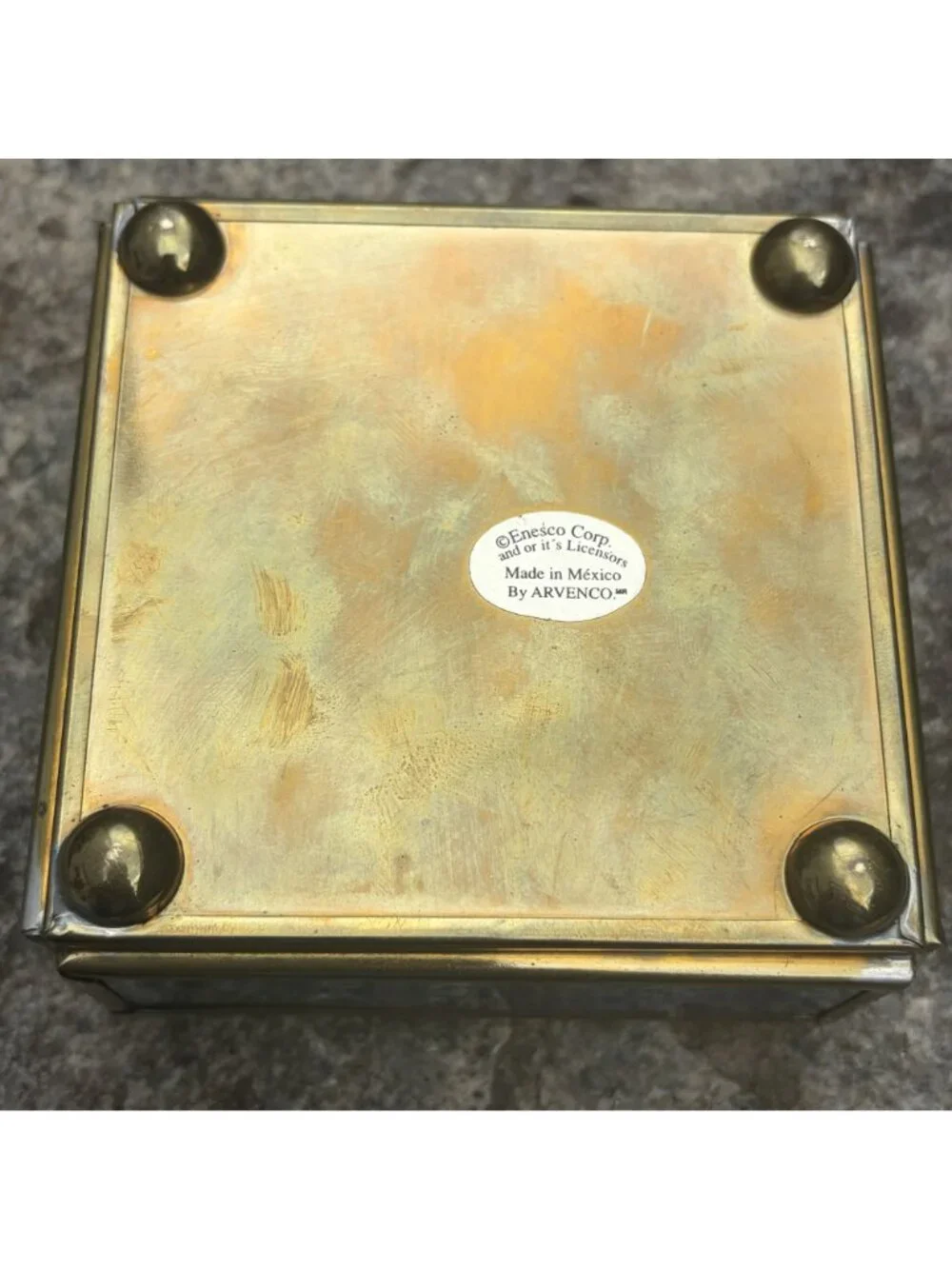 Jewish Star David Trinket Box Michelle Rohn-Feldman Brass Stained Glass Judaica